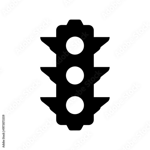 Traffic signal icon represents control and regulation for vehicle movement.