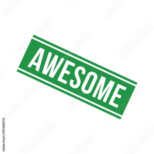 Awesome Letter Stamp, Awesome Letter Square Sign