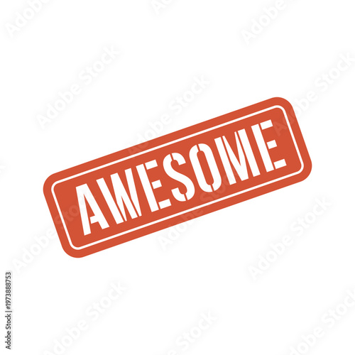 Awesome Letter Stamp, Awesome Letter Square Sign