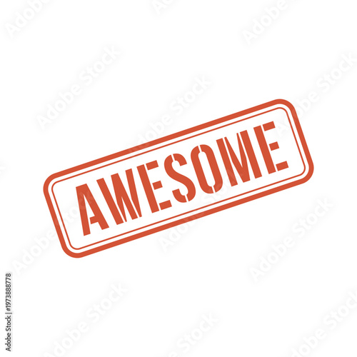 Awesome Letter Stamp, Awesome Letter Square Sign