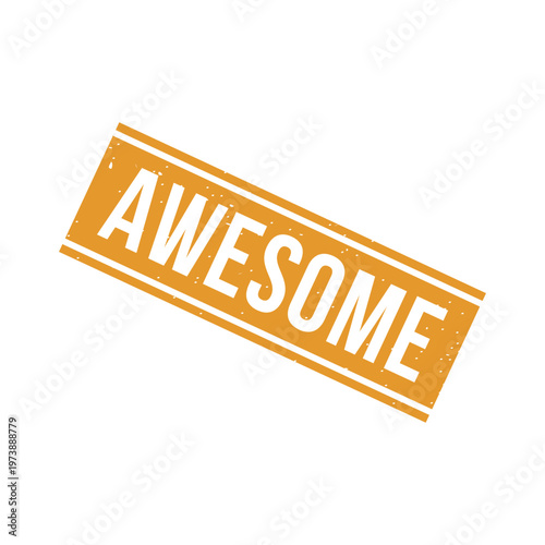 Awesome Letter Stamp, Awesome Letter Square Sign