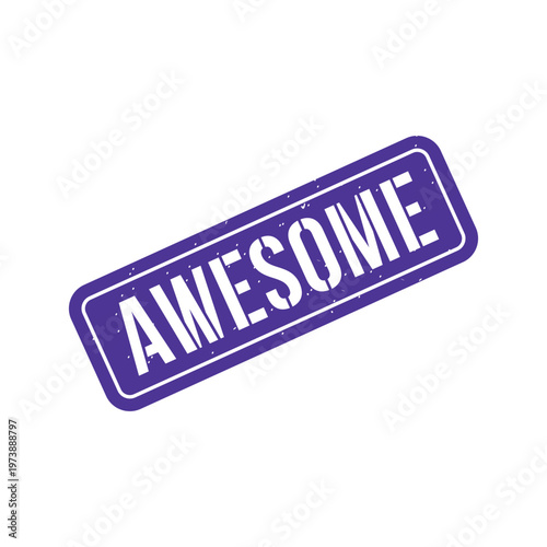 Awesome Letter Stamp, Awesome Letter Square Sign