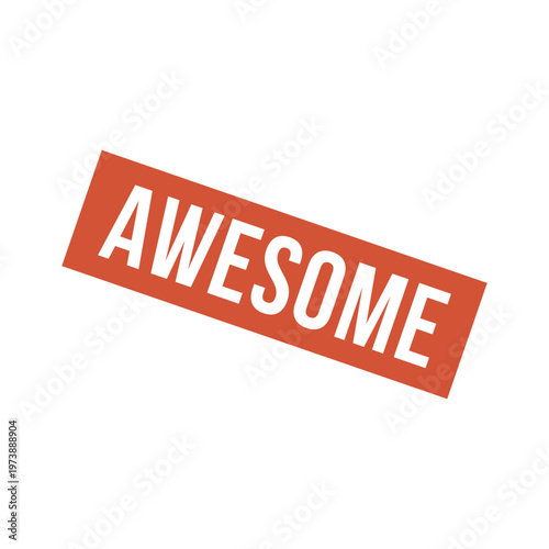 Awesome Letter Stamp, Awesome Letter Square Sign