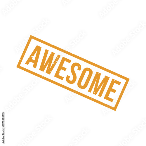 Awesome Letter Stamp, Awesome Letter Square Sign