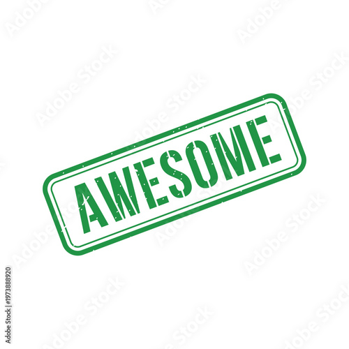 Awesome Letter Stamp, Awesome Letter Square Sign