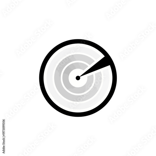Abstract digital radar screen showing a continuous scanning motion for signal detection and location tracking, a modern futuristic interface