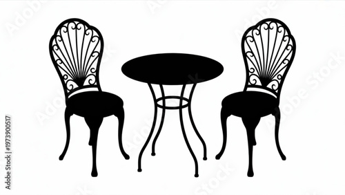 Two black cats sitting back to back with playful expressions isolated on transparent background