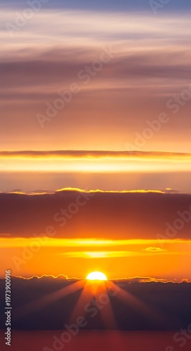 Golden Hour - A Breathtaking Sunset Over the Horizon.