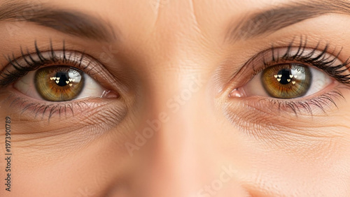 Close-up of Beautiful Eyes - Captivating Gaze and Detailed Features.