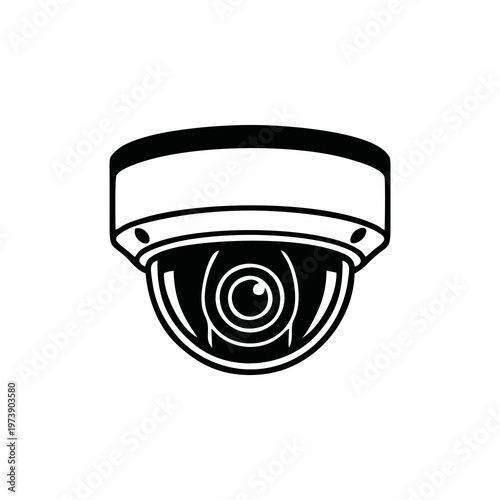 CCTV camera vector icon silhouette