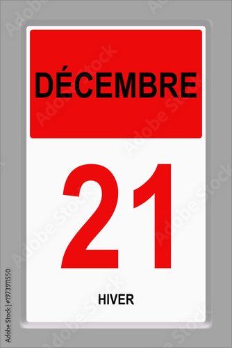 Ephéméride du Jour. 21 décembre. Hiver.