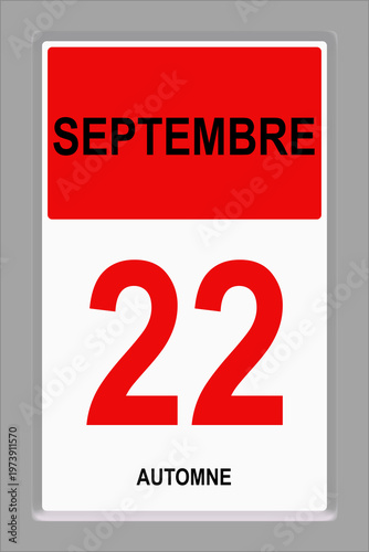 Ephéméride du Jour.  22 septembre. Automne.