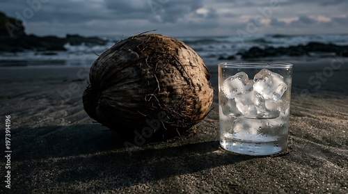 Closeup of a large brown turtle with white foam bubbles on sandy beach reptile brown shell