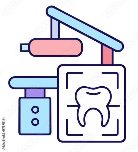 Dental X Ray Scan Machine, Tooth Imaging Diagnosis with Radiography Equipment in Clinic