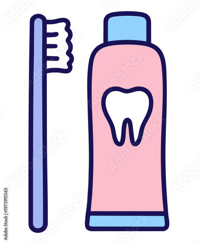 Toothbrush and Toothpaste Set for Daily Teeth Cleaning, Oral Hygiene and Cavity Prevention