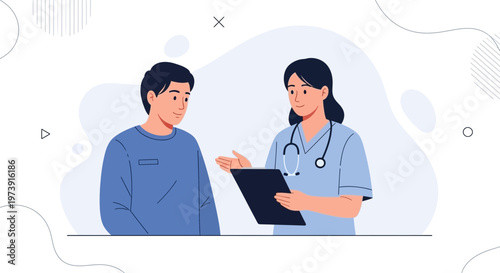 Doctor consulting patient, medical examination, healthcare, and medical advice