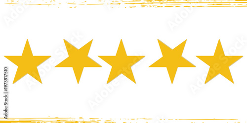 Five stars icon Vector. Five stars customer product rating review flat icon for apps and websites. 11:11