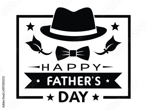 Celebrating fatherhood with a stylish and elegant father's day graphic design