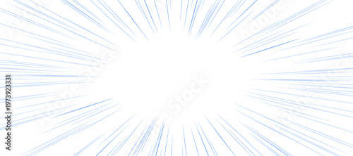 青色の集中線の背景イラスト 効果線