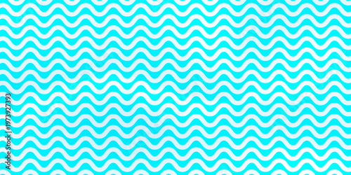 Seamless Wave Pattern, Hand drawn water sea vector background. Wavy beach print, curly grunge paint lines,
