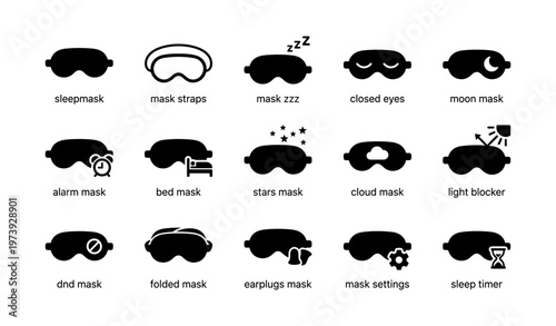 Various sleep masks: designs for enhanced sleep