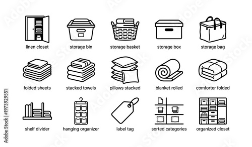 Home storage solutions: baskets, boxes, and organizational tools for linen and closet space