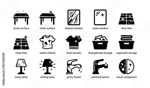 Comparison of cleaning effects on different household items