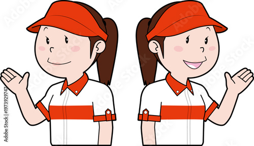 ファストフード女性店員