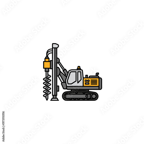 Crawler mounted auger drilling machine