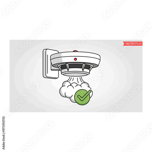 Smoke detector alarm safety symbol