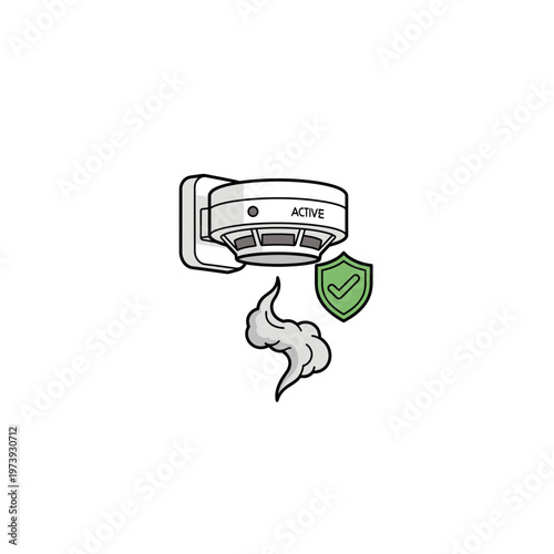 Active smoke alarm system icon
