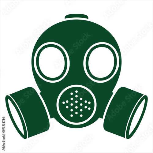 Gas Mask Protective Equipment Illustration Vector For Safety And Industrial Design Themes