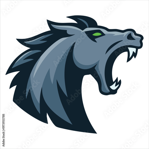 Angry Horse Head Mascot Vector Illustration For Sports Team Logos And Branding