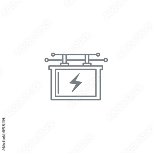 Outline icon of an electrical transformer