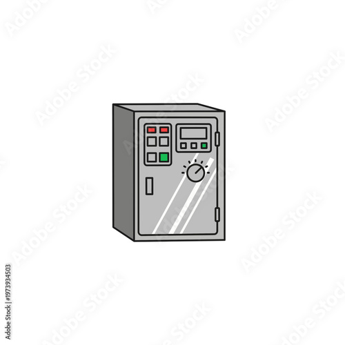 Industrial safe or cabinet illustration