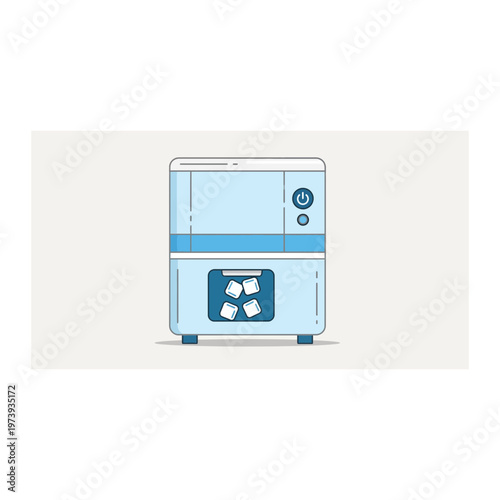 Ice maker machine graphic