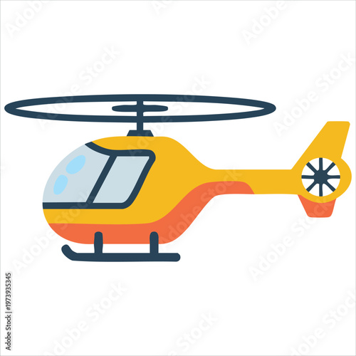 Toy Helicopter Isolated On A White Background Vector For Childrens Play And Aviation