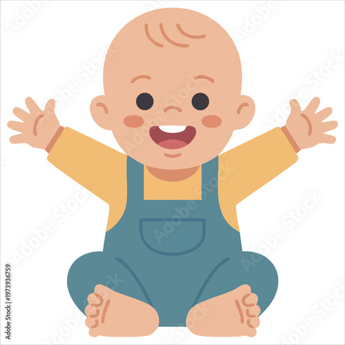 Crying Infant Face With Tears Flat Vector Art For Parenting And Childcare Illustrations