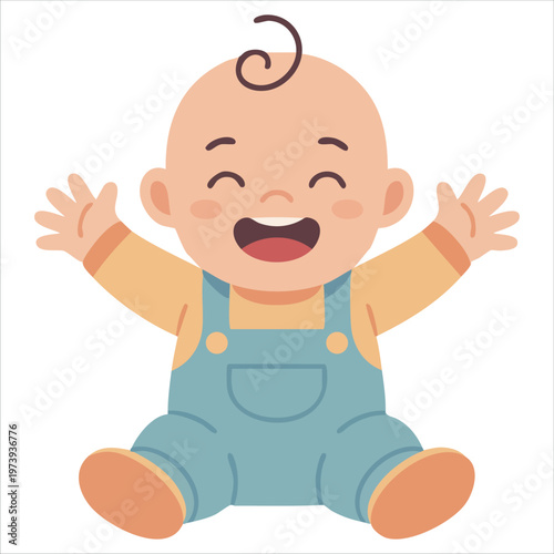 Upset Toddler With Droplets From Eyes Vector For Humorous And Sympathetic Designs