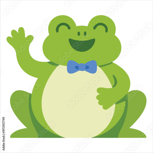 Minimalist Visual of Masculine Frog Creature Suitable for Various Design Applications