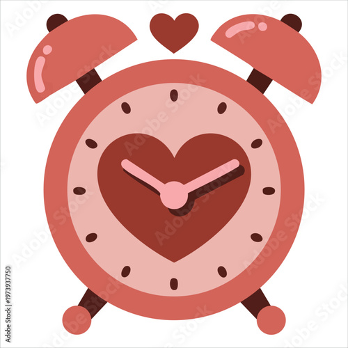 Alarm Instrument Decorated with Romantic Heart Element for Valentine Celebration Scenes
