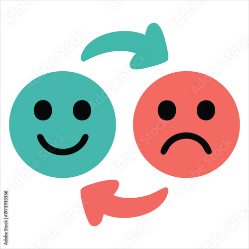 Artistic Representation of Mental Health Condition Showing Mood Fluctuation Patterns