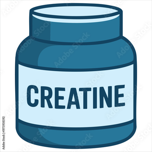 Supplement Product Depicted as White Powder Substance for Athletic Performance Enhancement