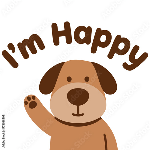 Cheerful Pet Dog Character Rendered with Playful Expression and Endearing Qualities