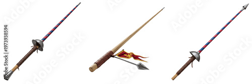 Obraz na plátně Medieval Jousting Lance Prop - Traditional Knight’s Wooden Tournament Lance for