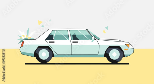 Side View of a Sedan Car.