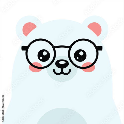 Stylish Arctic Mammal Depicted with Trendy Fashion Accessories for Cool Animal Graphics