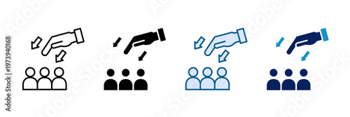 Helping Hands Icon Set Multiple Style Collection