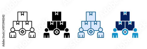 Humanitarian Aid Icon Set Multiple Style Collection
