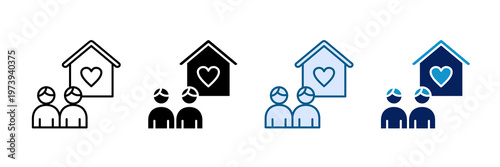 Social Worker Icon Set Multiple Style Collection